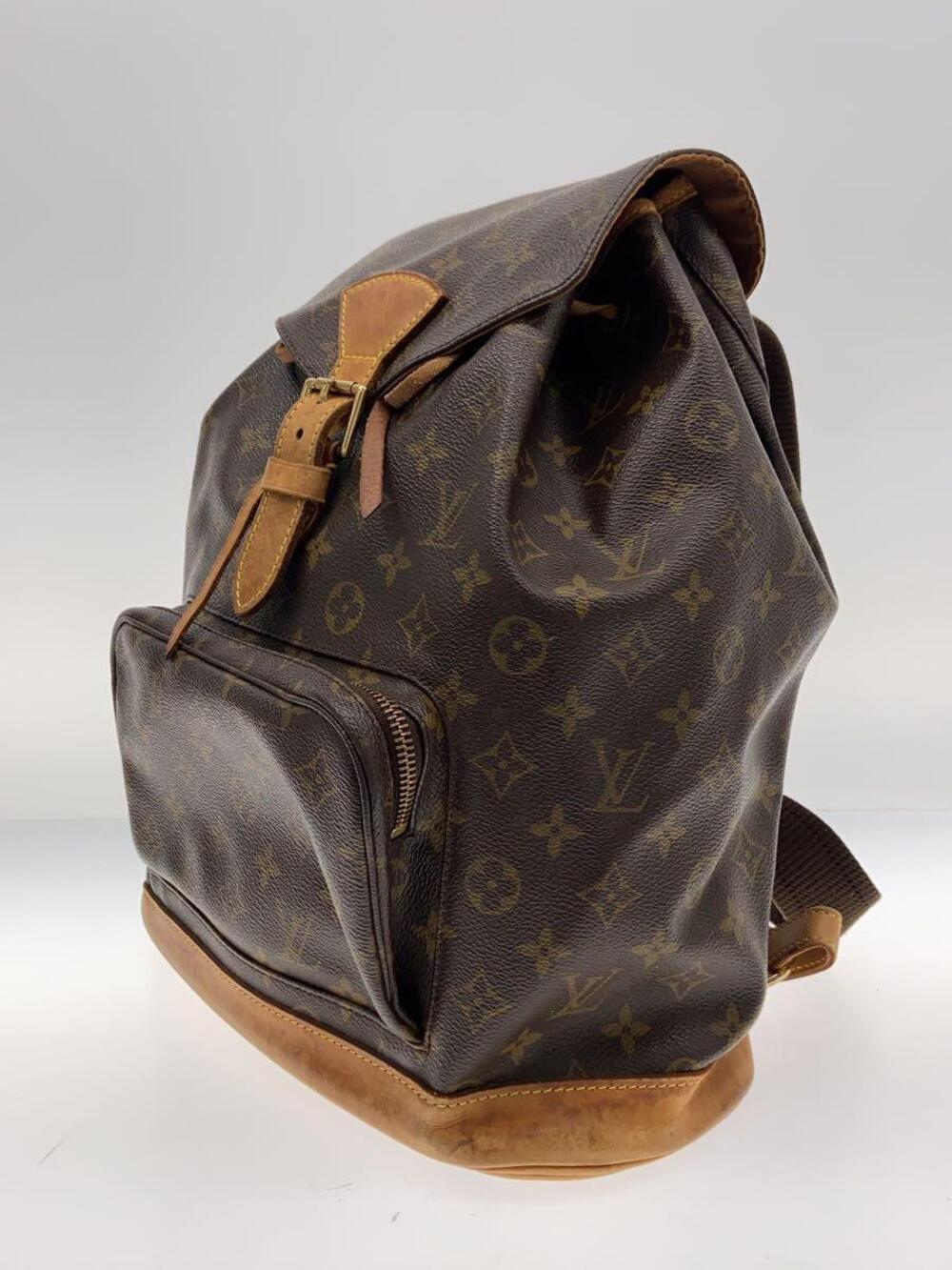 Louis Vuitton Monogram Brown Backpack Montsouris Canvas Backpack Brown